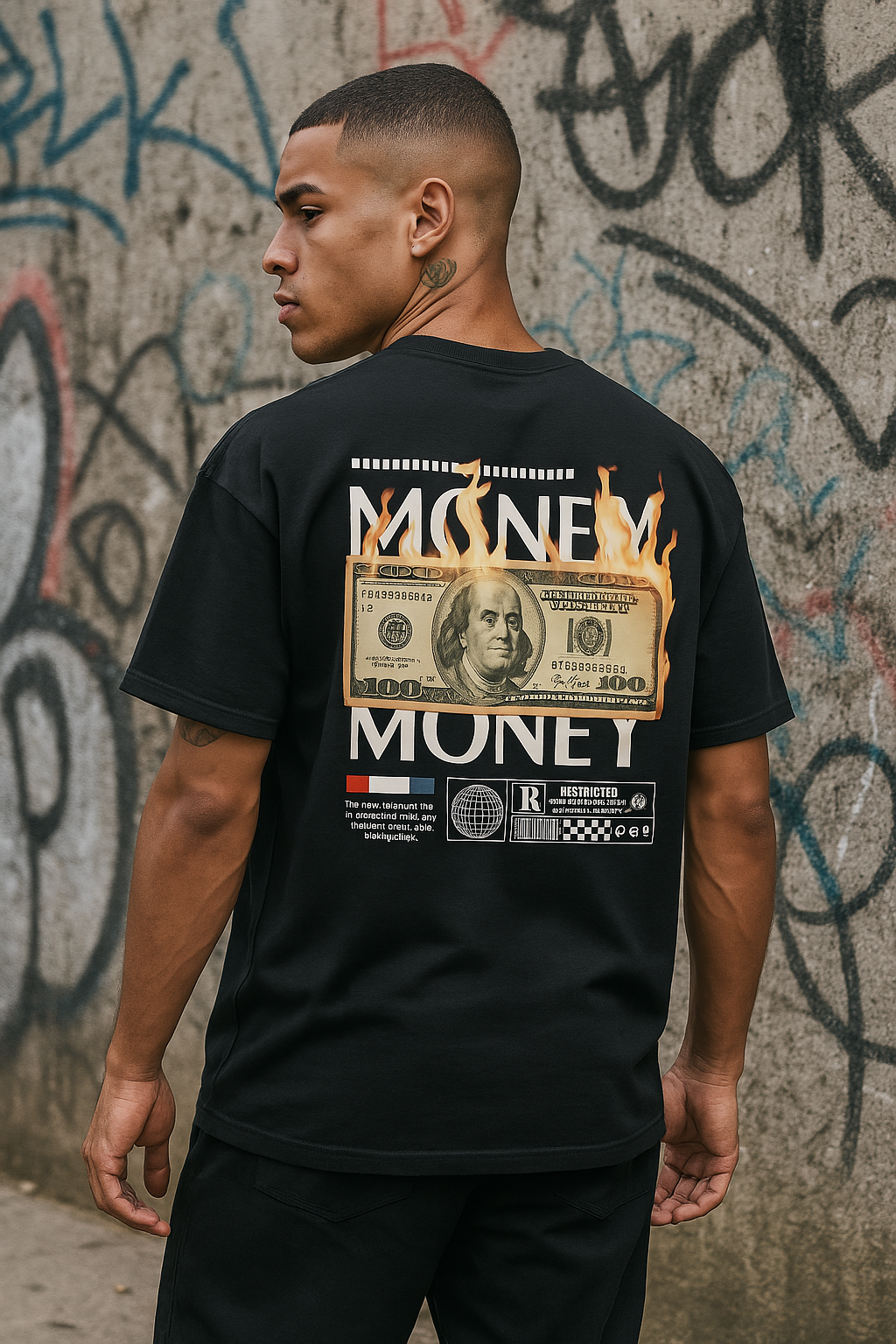 Camiseta Oversized Burn To Learn